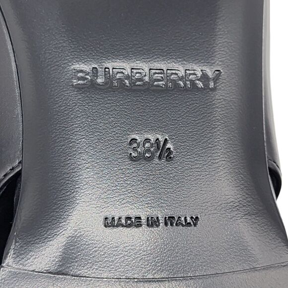 Burberry Howe Leather Slingback Ballet Flats Shoes in Black IT 38.5 US 8.5 $680 - Picture 8 of 8